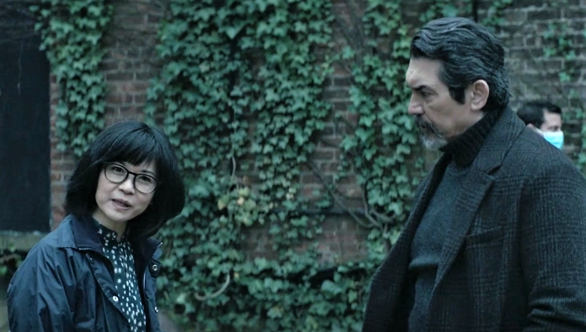 Эдриса:  -Мелкие частицы гипса...