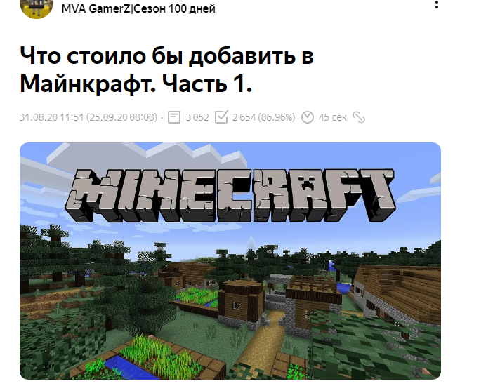 Обложка той самой публикации и ее показатели на текущий день.