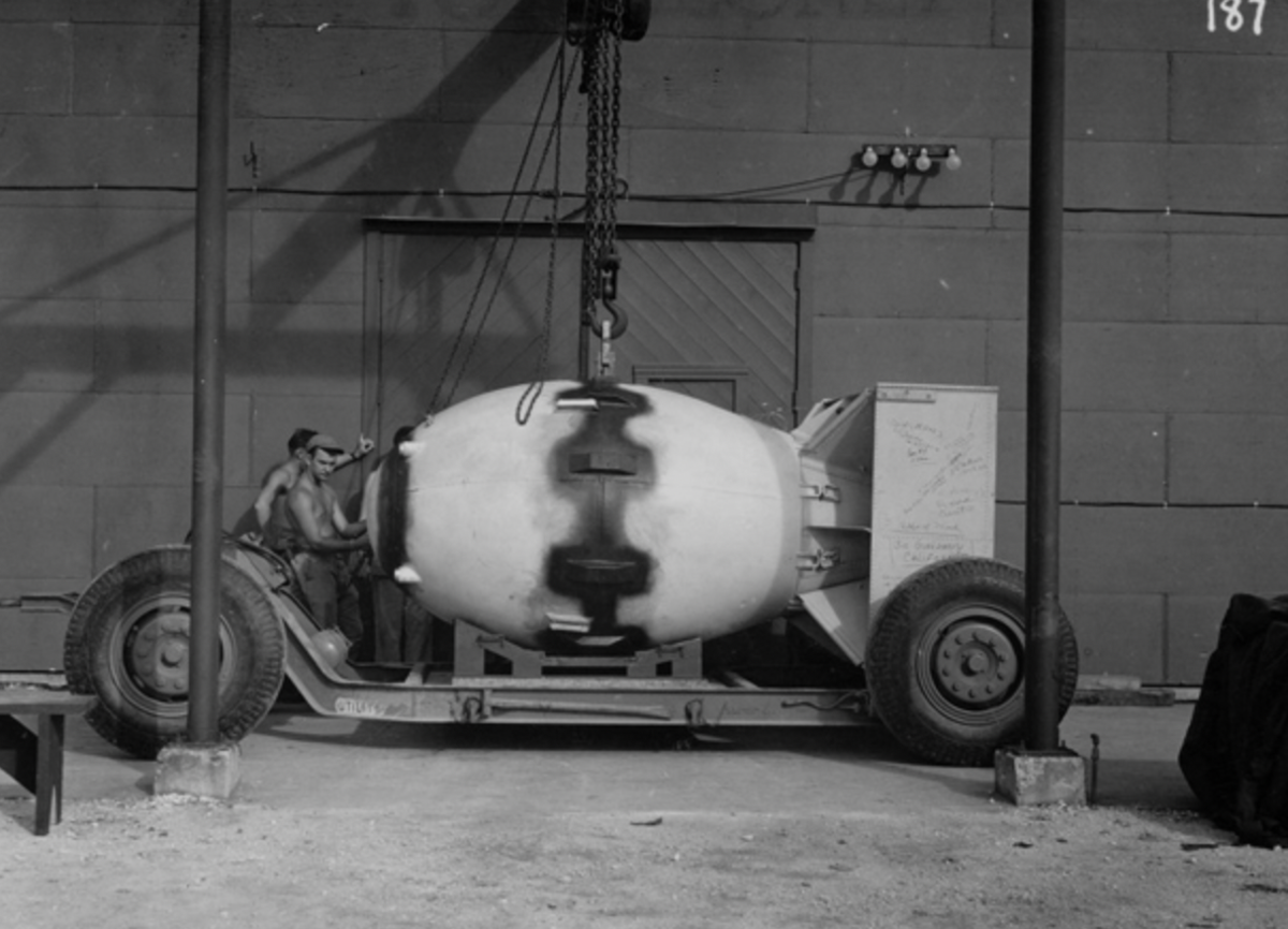 Бомба "Толстяк", которую взорвали над Нагасаки. Фото Национального архива США