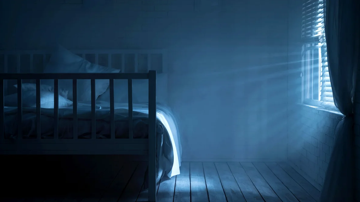 Комнату освещала луна, озаряя ее мертвенным светом