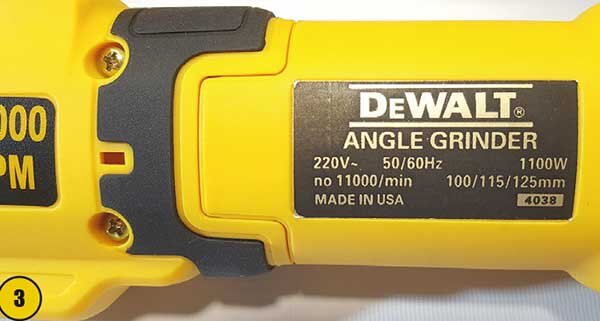 Как отличить подделку dewalt от оригинала. Ушм dewalt 4038.