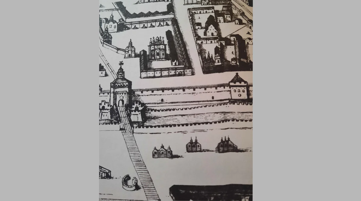 Аристотель Фьораванти. Кремленаград. XV век. Фрагмент плана.