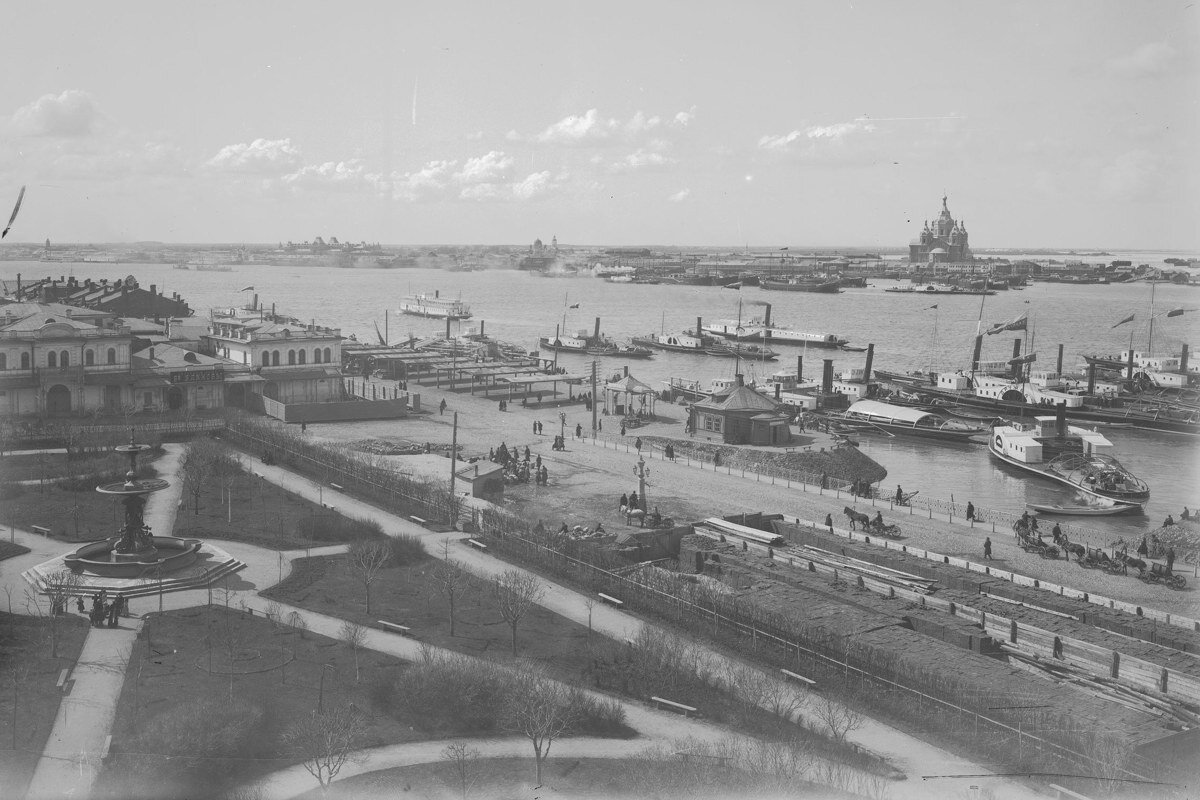 Вид на заречную часть города. Нижний Новгород. 1895 г. 
