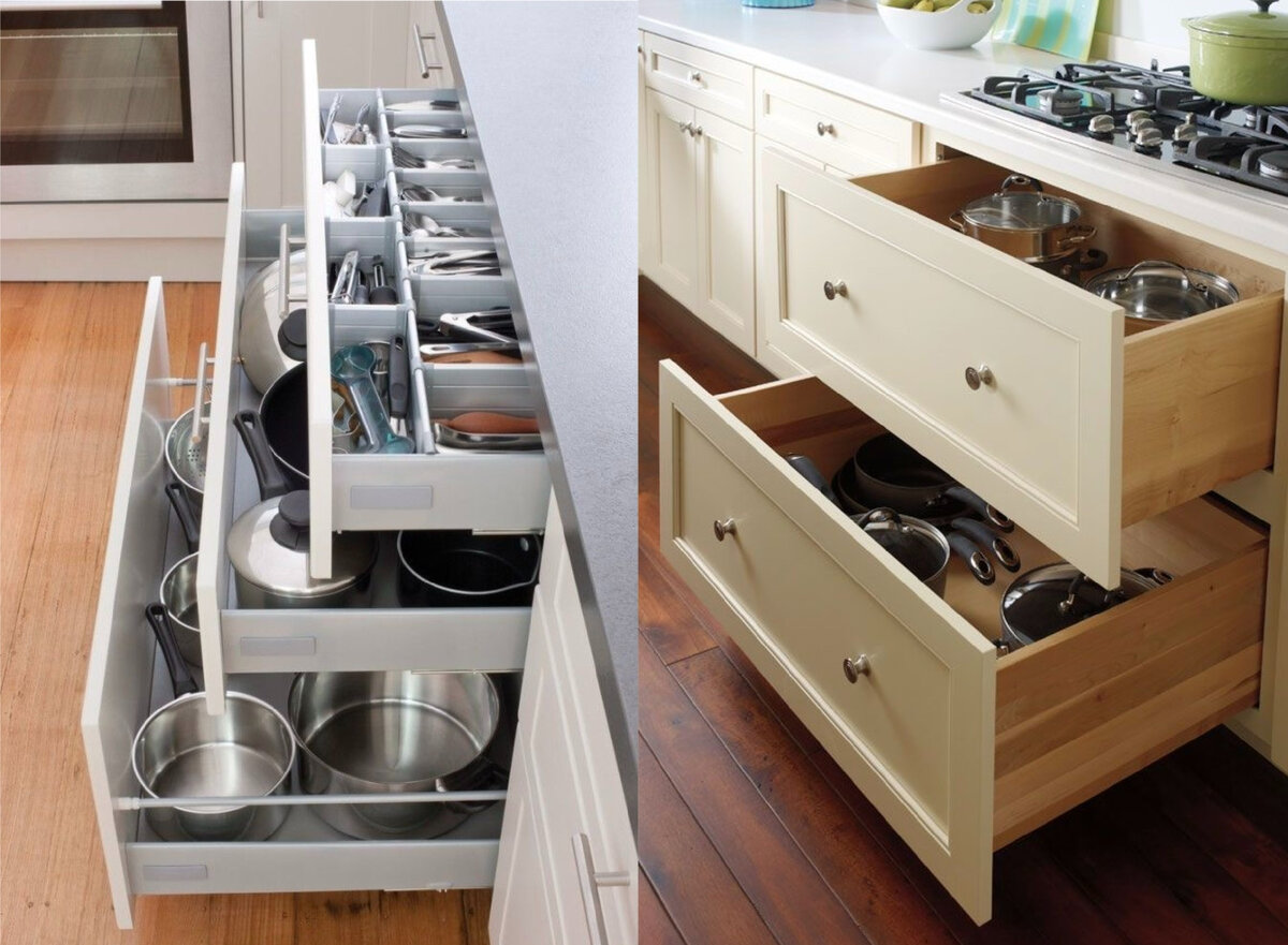 шкаф для кастрюль и сковородок