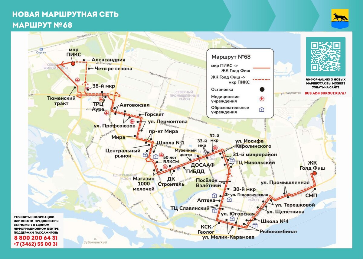 Проект новой маршрутной сети сургут