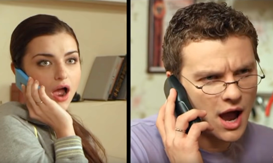 Кадр из сериала "Папины дочки", Веник и Даша (Анастасия Сиваева)