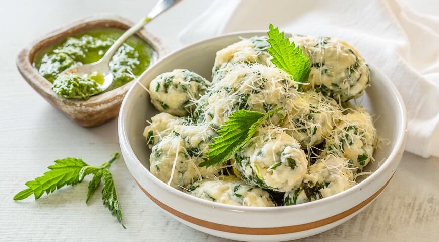 клецки с творогом