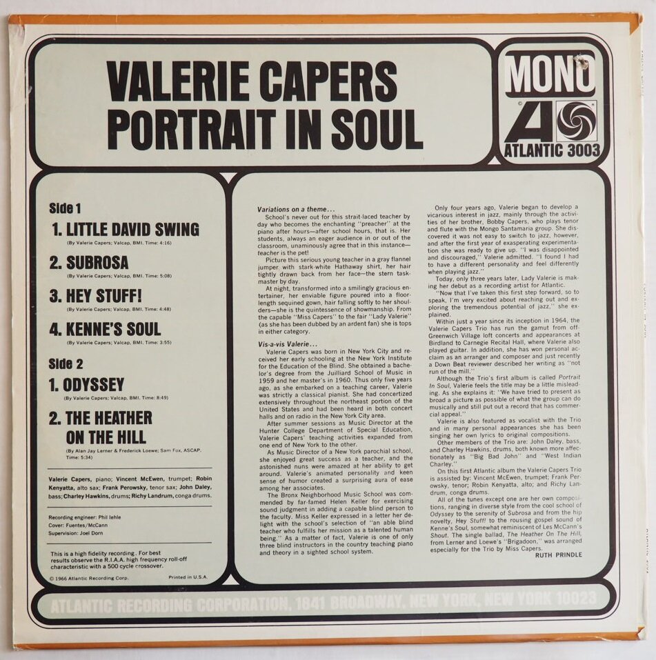 Valerie Capers - Portrait In Soul (Atlantic, 1966)