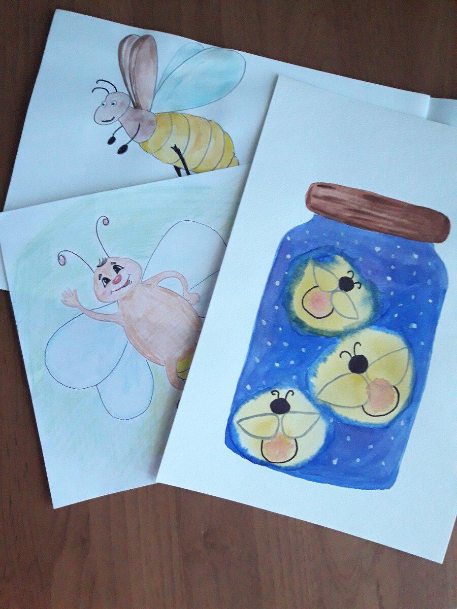 Как нарисовать светлячка с детьми