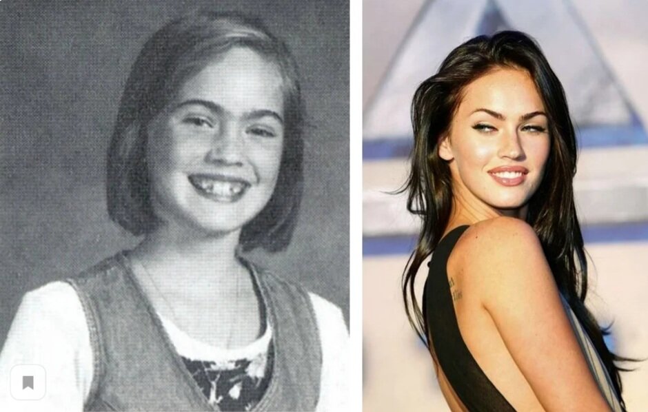 Меган Фокс в разное время