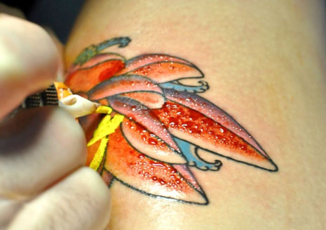 Реакция лимфы на краску