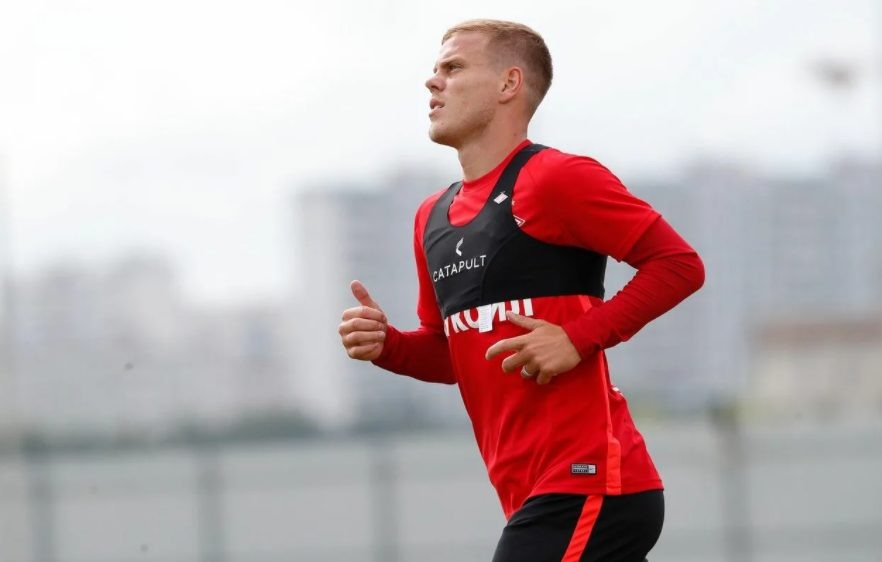 Александр Кокорин на тренировке. Фото: ФК «Спартак»