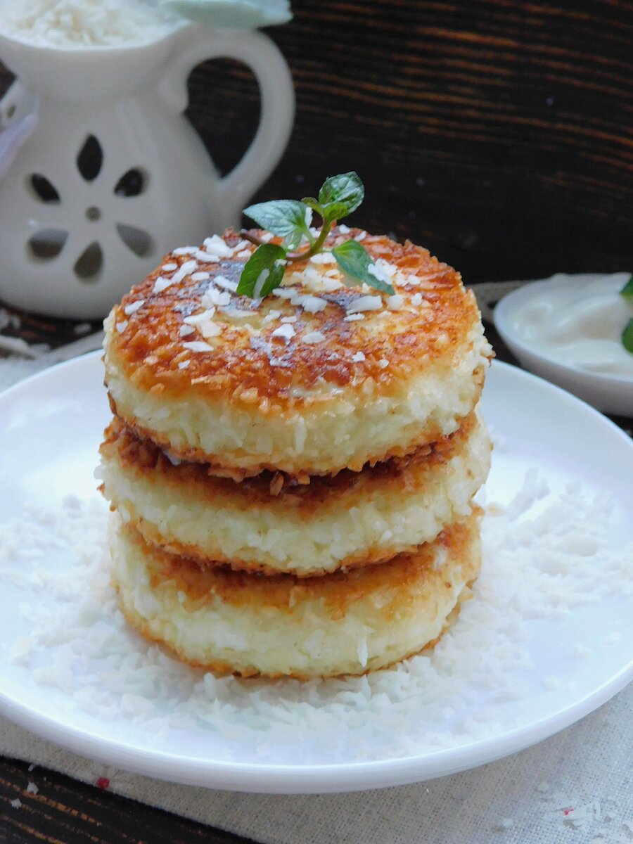 Кокос 🥥 + творог = ароматные кокосовые сырники ❤️ | Еда на каждый день |  Дзен