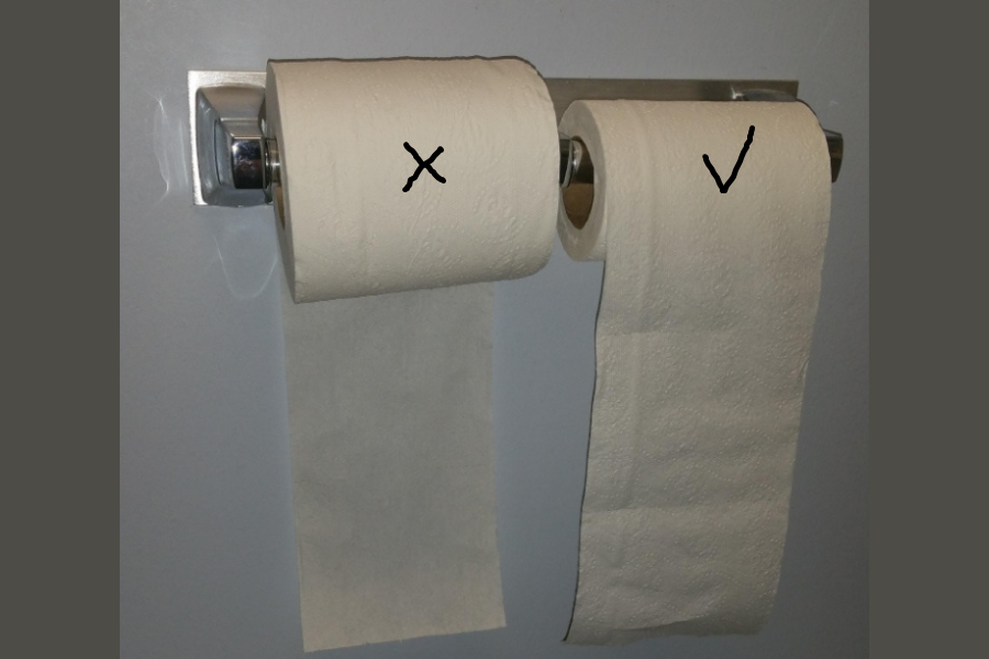 Недавно узнал, что всю жизнь вешал туалетную бумагу неправильно. Американский патент это подтвердил