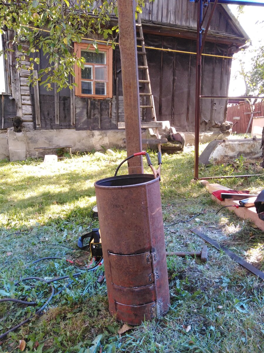 Печь для казана из газового баллона 27
