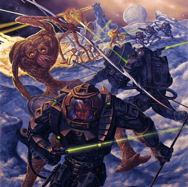 Обложка книги «Бесконечная война». Художник Карлос Демигель