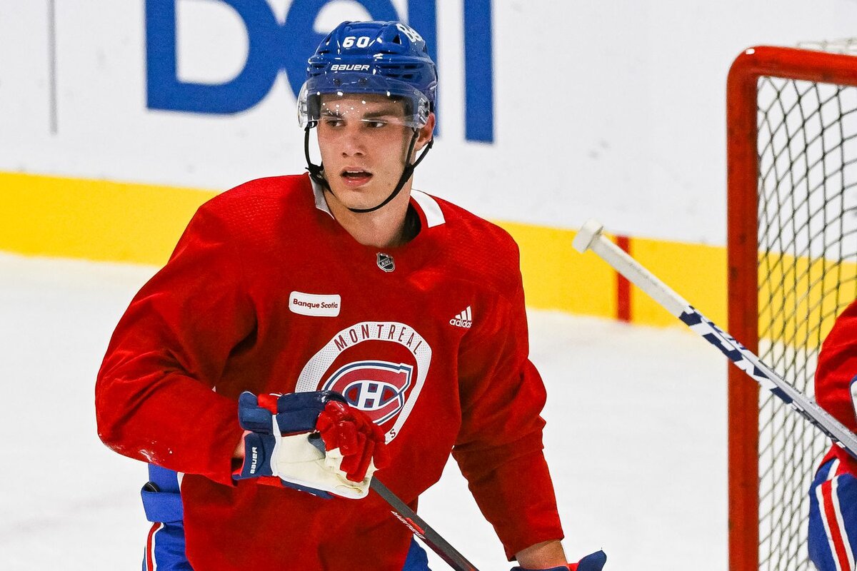 Слафковски в тренировочном лагере Montreal Canadiens