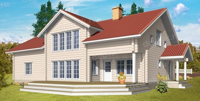 Проект финского дома 292 м2 с сауной и вторым светом - DTW0054