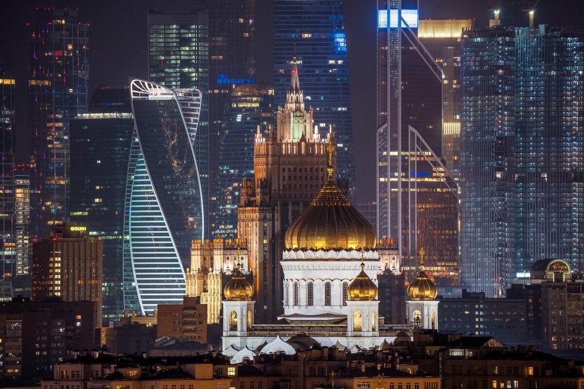 Moscow City храм Христа Спасителя