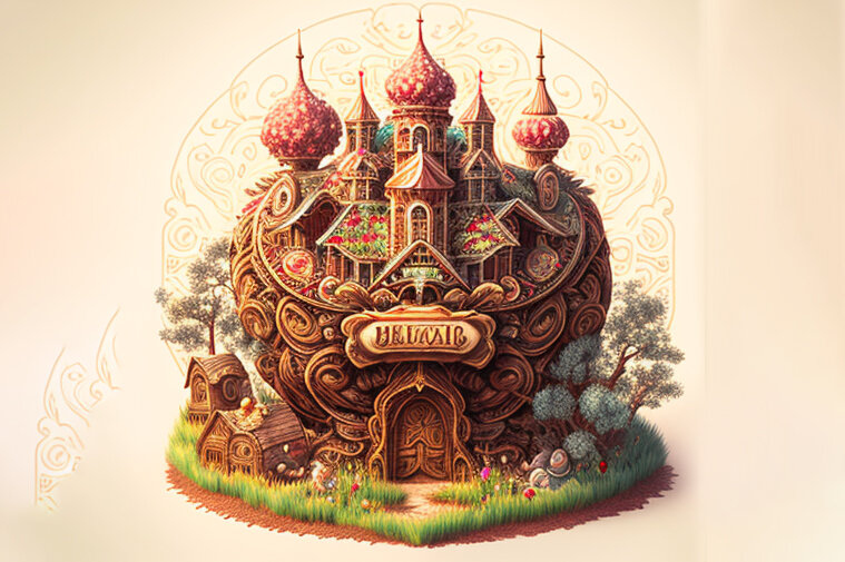 Нейросеть сказку не знает (сгенерировано Midjourney)  - далее в галерее еще варианты иллюстрации этой сказки