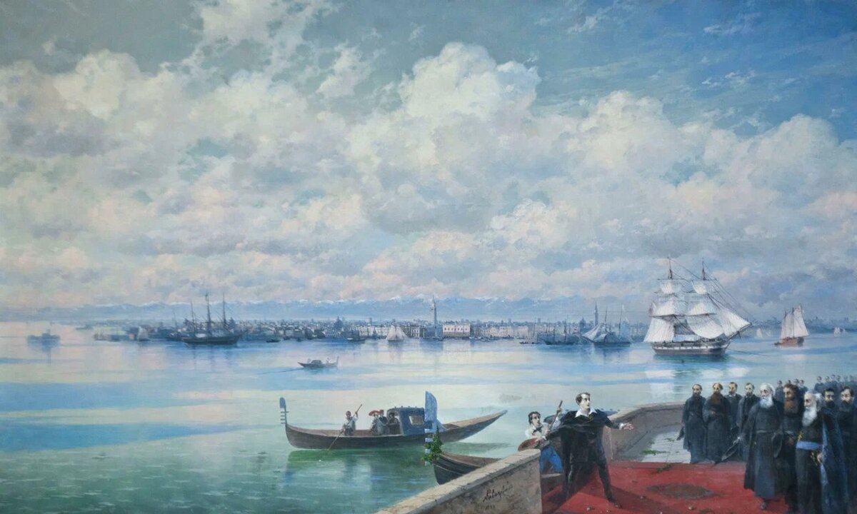    И.К. Айвазовский, "Посещение Байроном мхитаристов на острове св. Лазаря в Венеции", 1898 годLegion-Media