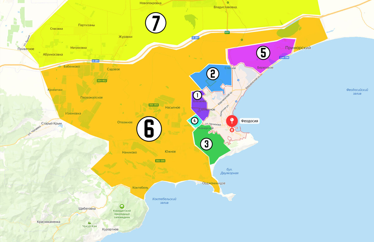 Сим карта феодосия. Городской округ Феодосия карта.