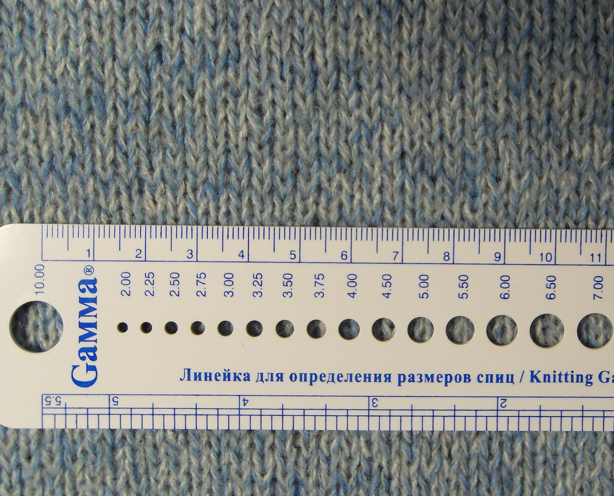 25 петель в 10 см