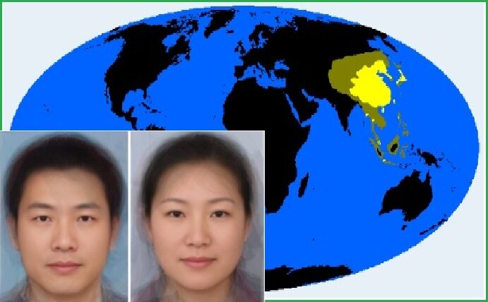 Восточно-азиатский расовый тип «Синид». (toutiaosg.com)