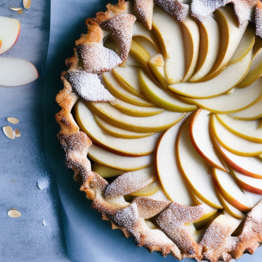 Яблочно-грушевая кростата с миндальным франжипаном