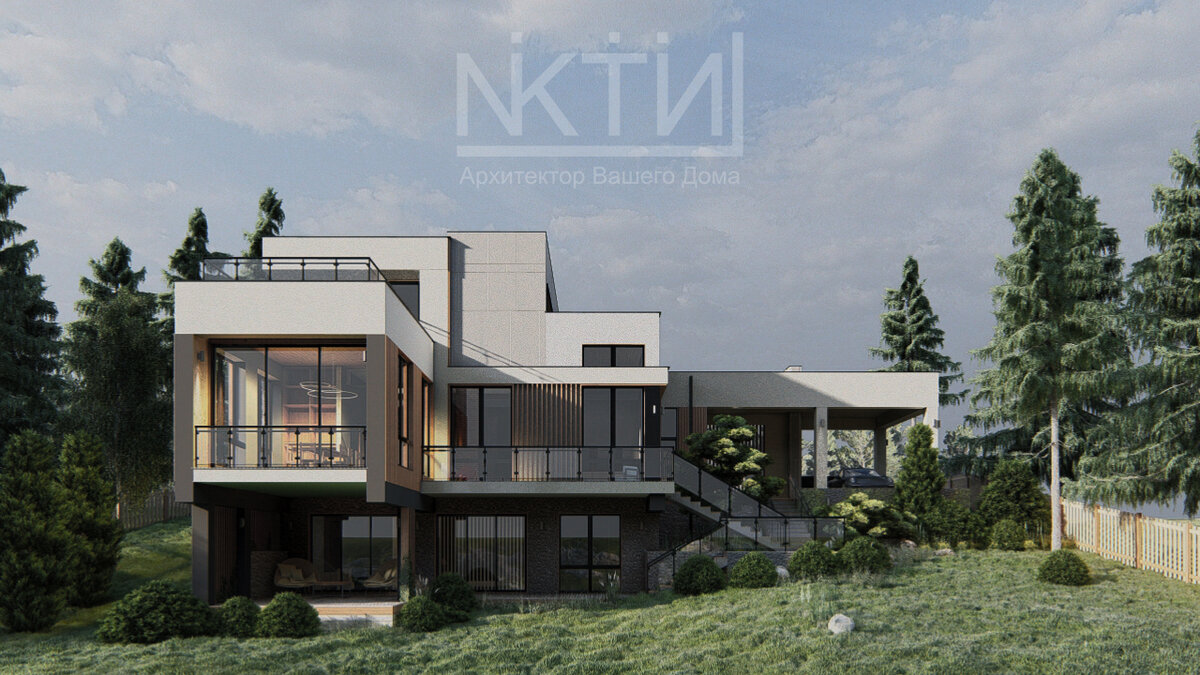 Фасад со стороны склона