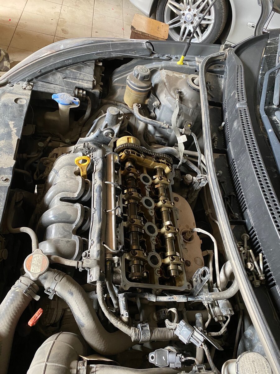 Состояние ДВС под клапанной крышкой на пробеге 120 тыс.км