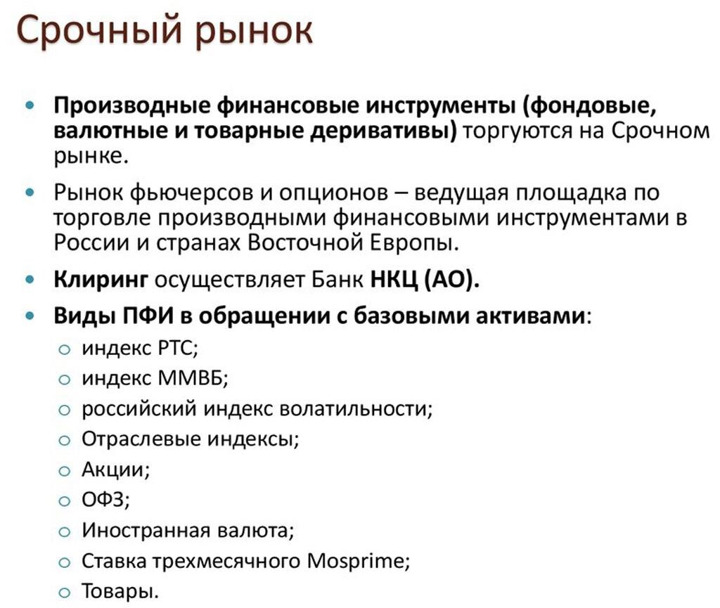 комиссия на срочном рынке