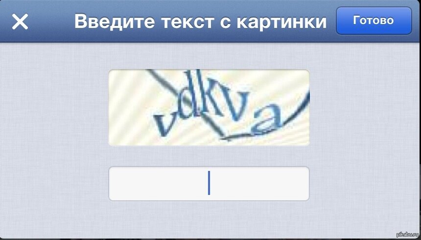 По картинке ввести текст