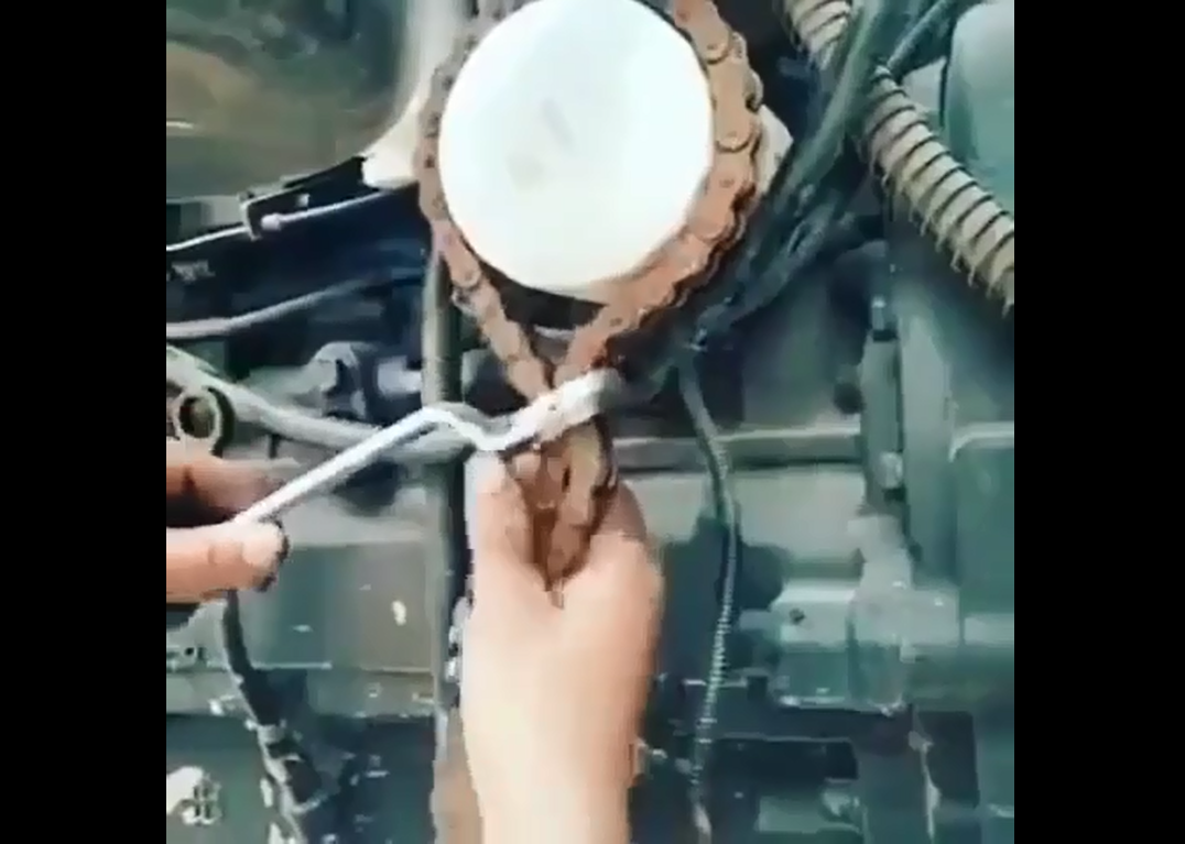 Проводим Цепь через ключ