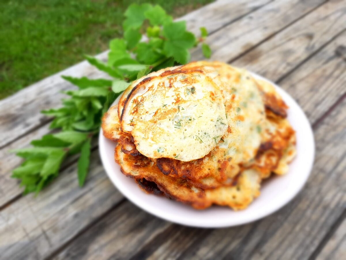 Лепешки с сыром и зеленью