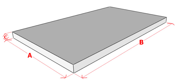 Плита скорее всего простая фигура и рассчитать площадь не составит труда