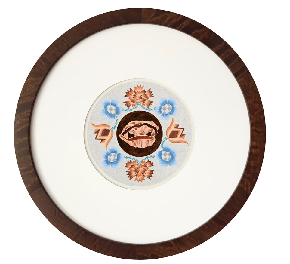 Jaanus Samma, «Pattern no 9», 2020. Цветные карандаши, индийская тушь, акварель, бумага, деревянная рама. Галерея Temnikova & Kasela.