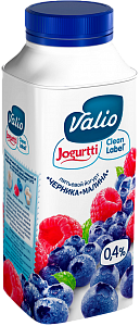ПИТЬЕВОЙ ЙОГУРТ VALIO CLEAN LABEL 0,4 % С ЧЕРНИКОЙ И МАЛИНОЙ, 330 Г