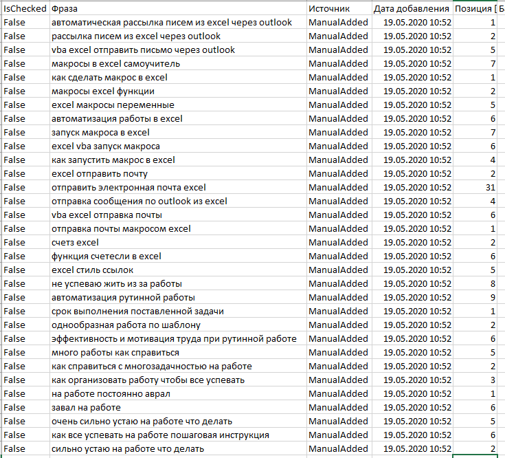 Макрос для переноса данных из excel в word