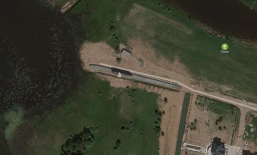 Памятник К-19, скриншот Яндекс.Карт