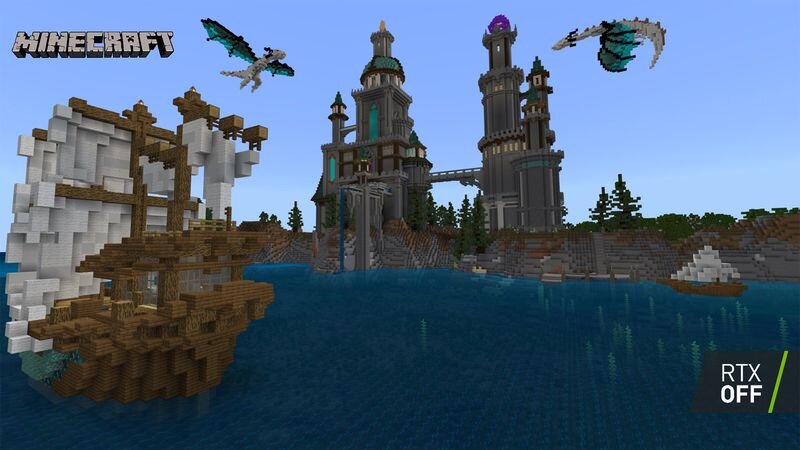 Хрустальный Дворец в Minecraft без RTX (Трассировка лучей)