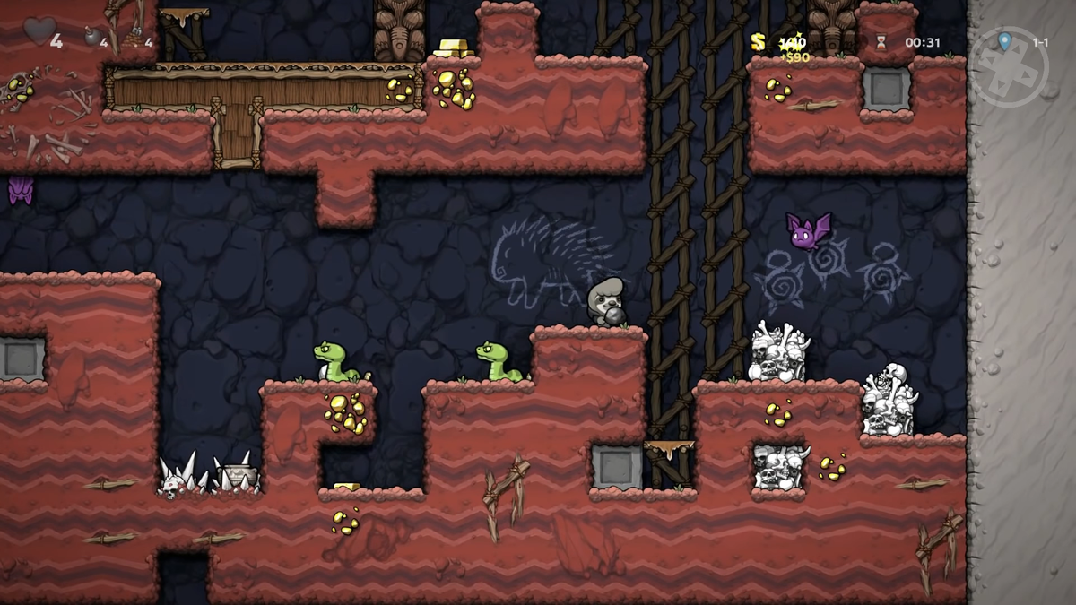 Скриншот из игры Spelunky 2