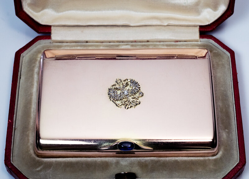 Императорский портсигар из золота.1896г.