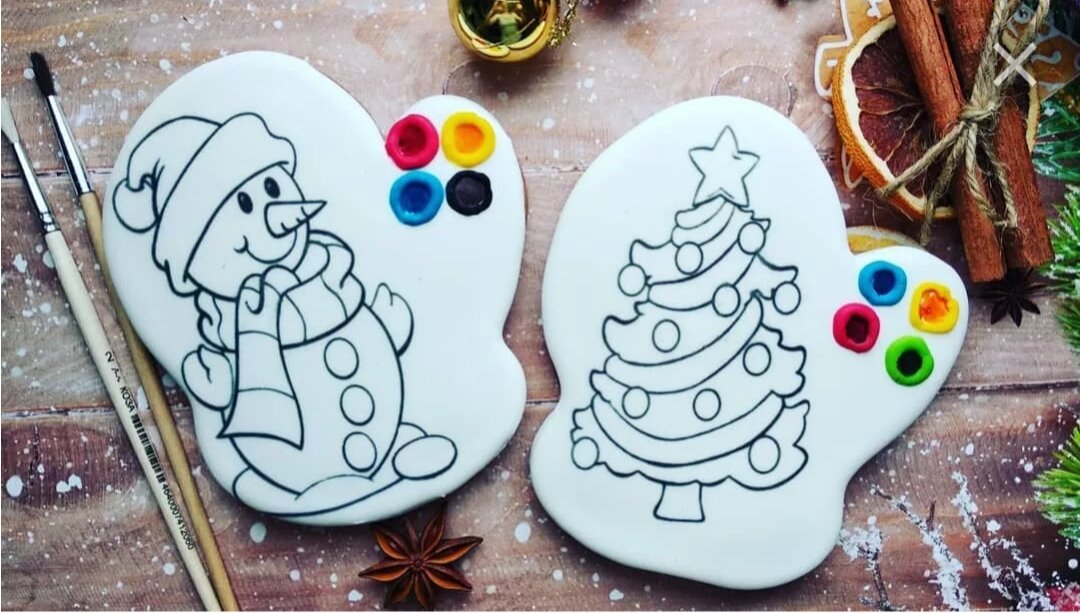 Пряник - раскраска