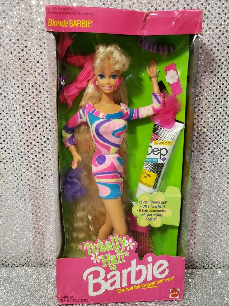 TOTALLY HAIR BARBIE DOLL 1991 MATTEL. Источник - ebay.us 