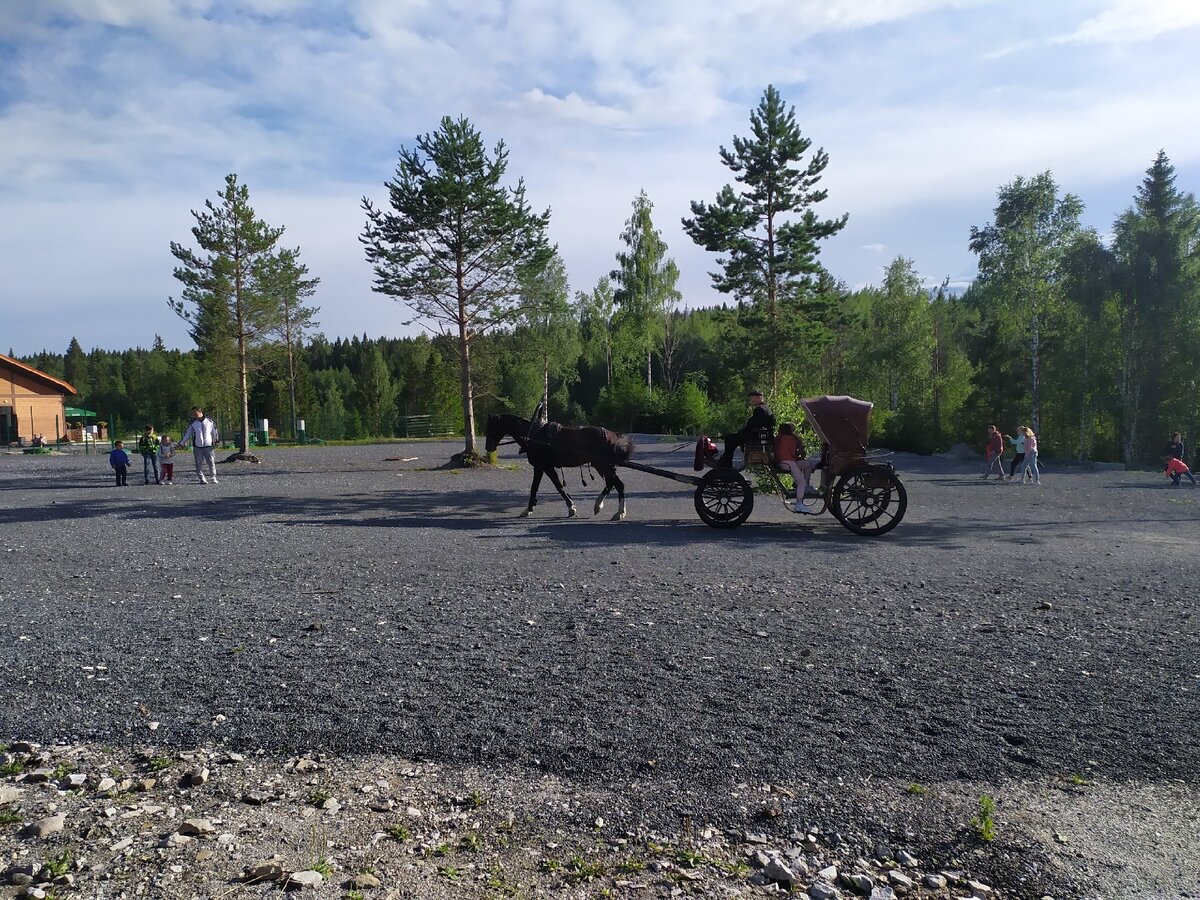 Как и любой конник не могу не обратить внимание на лошадь даже там, где не ожидала её встретить - например, в горном парке Рускеала. 