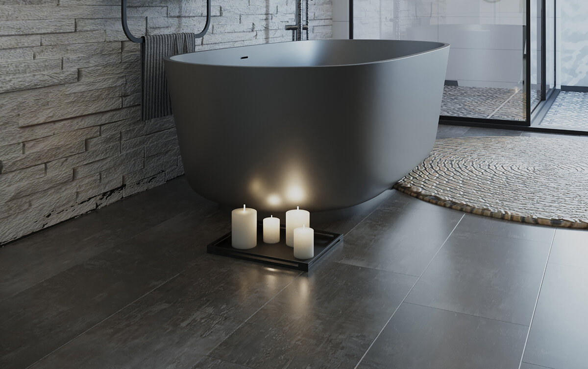 Искусственная напольная плитка для пола Stone Floor