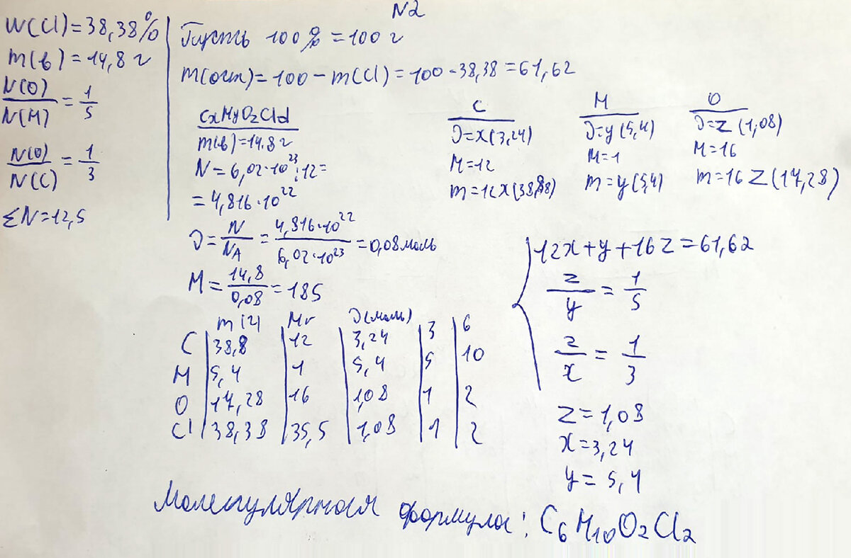 Задачу по химии решает Георгий К., ученик репетитора Богуновой В.Г.