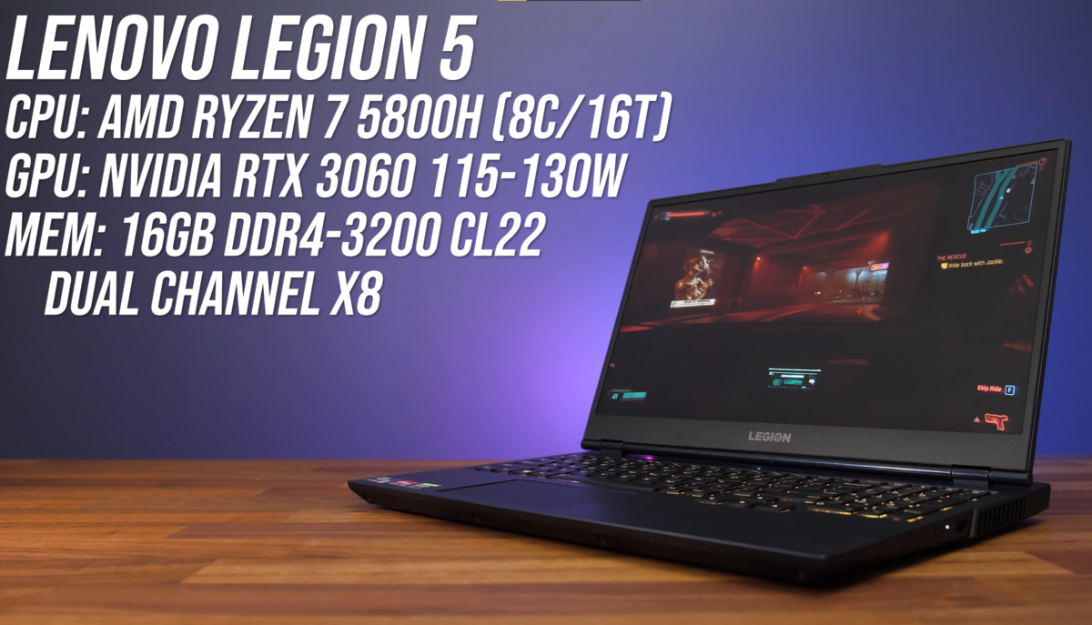 Lenovo Legion 5 15ACH6H - герой тестов