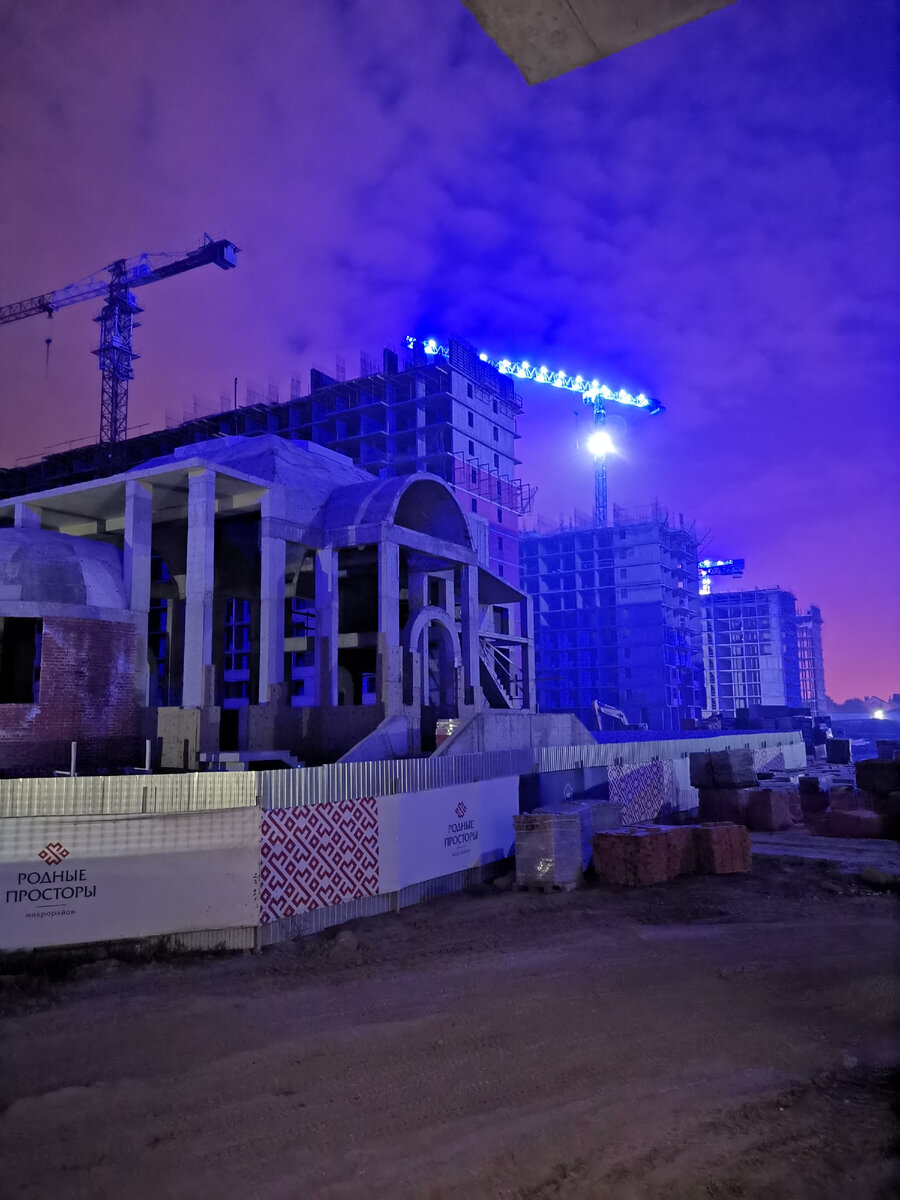 Один из наших объектов, работали до 4 утра, сроки сдачи объекта поджимали.
